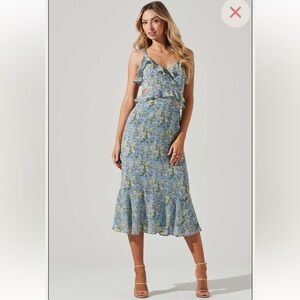 ASTR wildflower ruffle dress
